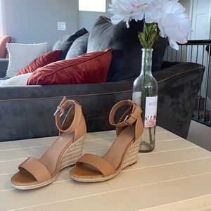 Basic tan wedge heels from Target!